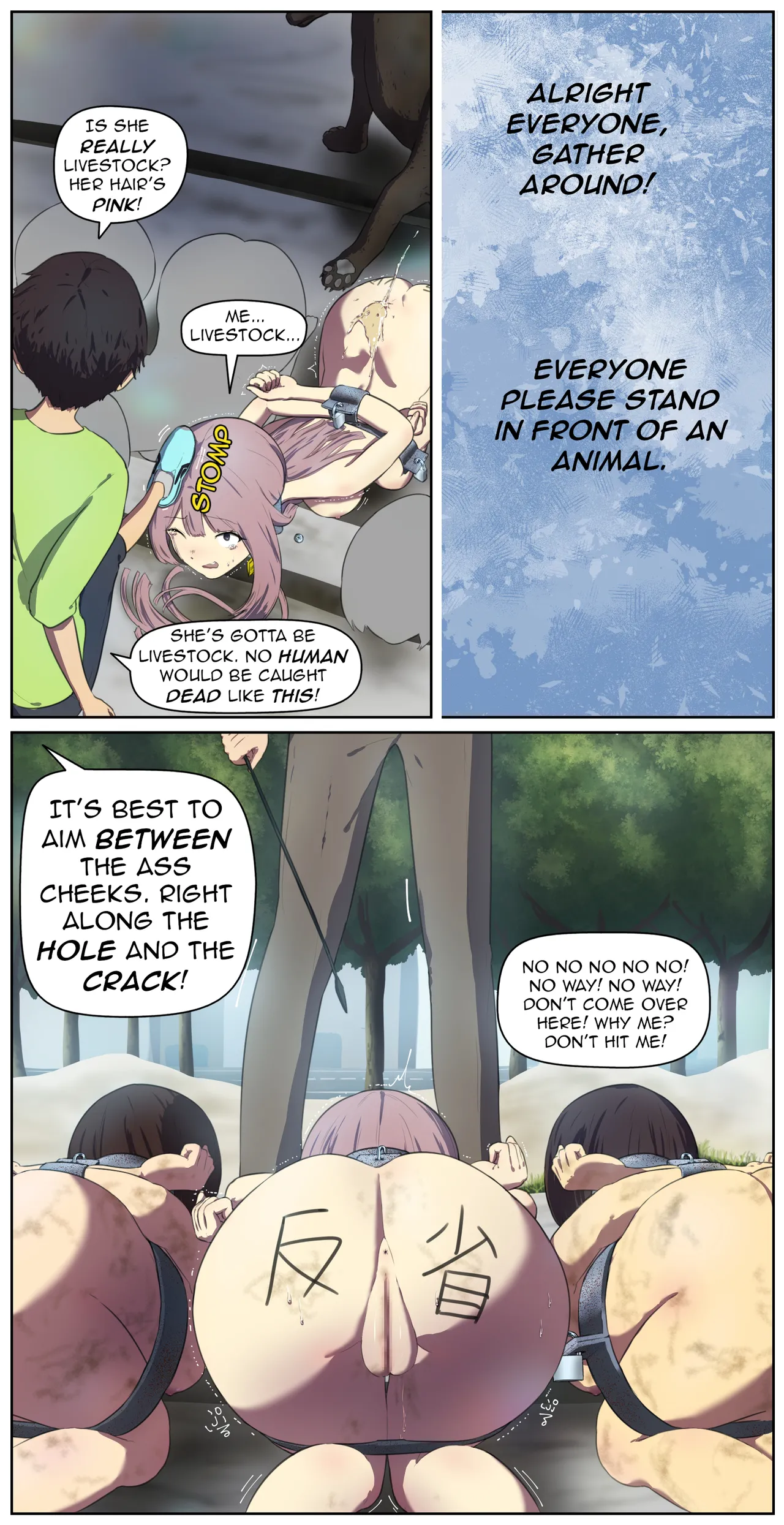 A life in the barn as punishment for a delinquent girl who has been spoiled until now Chapter 1 - page 8
