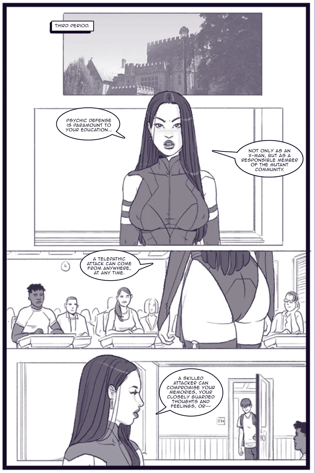 X Academy Bimbofied - Psylocke Chapter 1 - page 7
