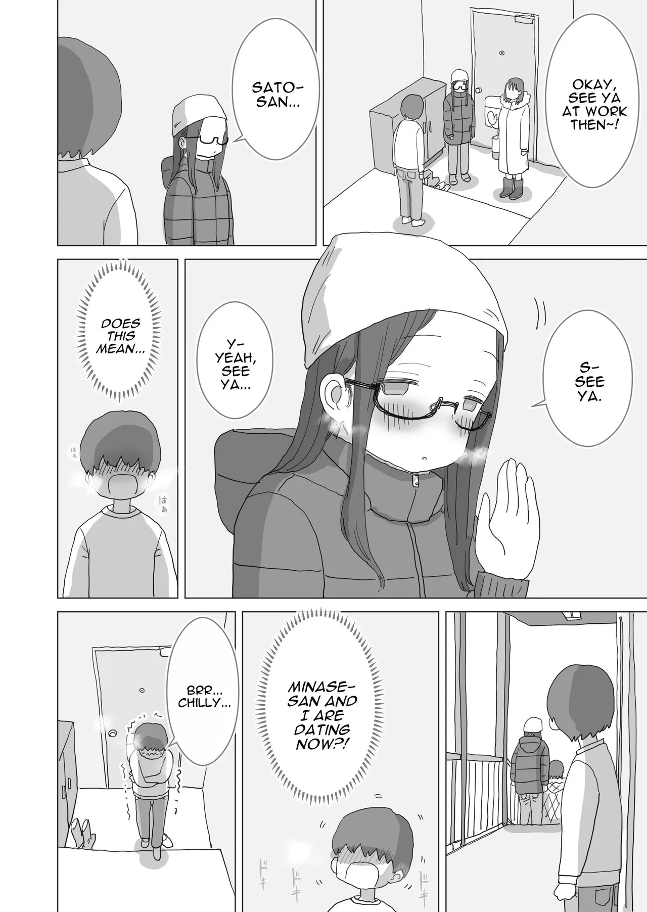 Aru Ooyuki no Tsumetai Yoru Boku no Ie no Futon no Naka de Beit-saki no Onnanoko-tachi ga Naisho de Micchaku Atatame Ecchi Shite Kureta Chapter 1 - page 49