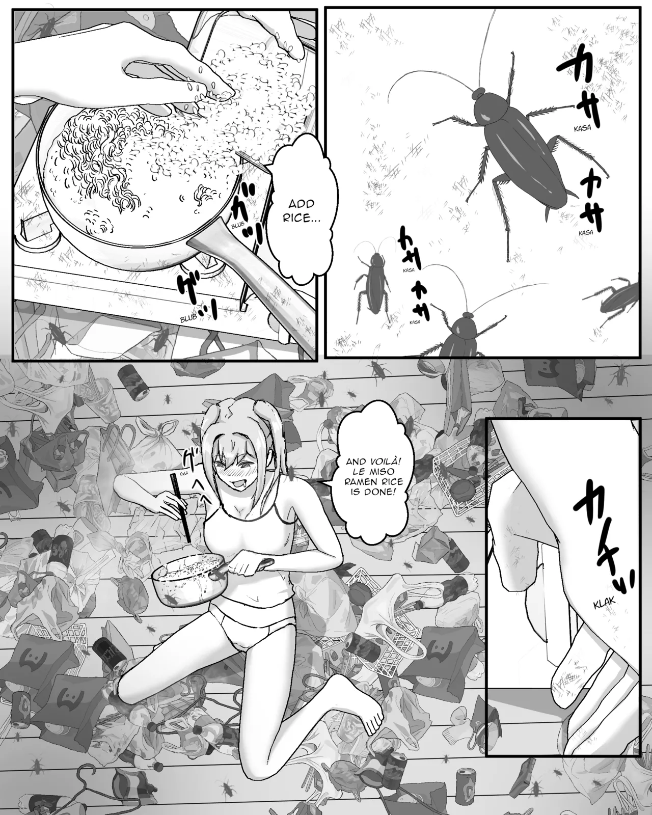 Gomi Yashiki Onna no Waki Mushi Onanie Chapter 1 - page 3