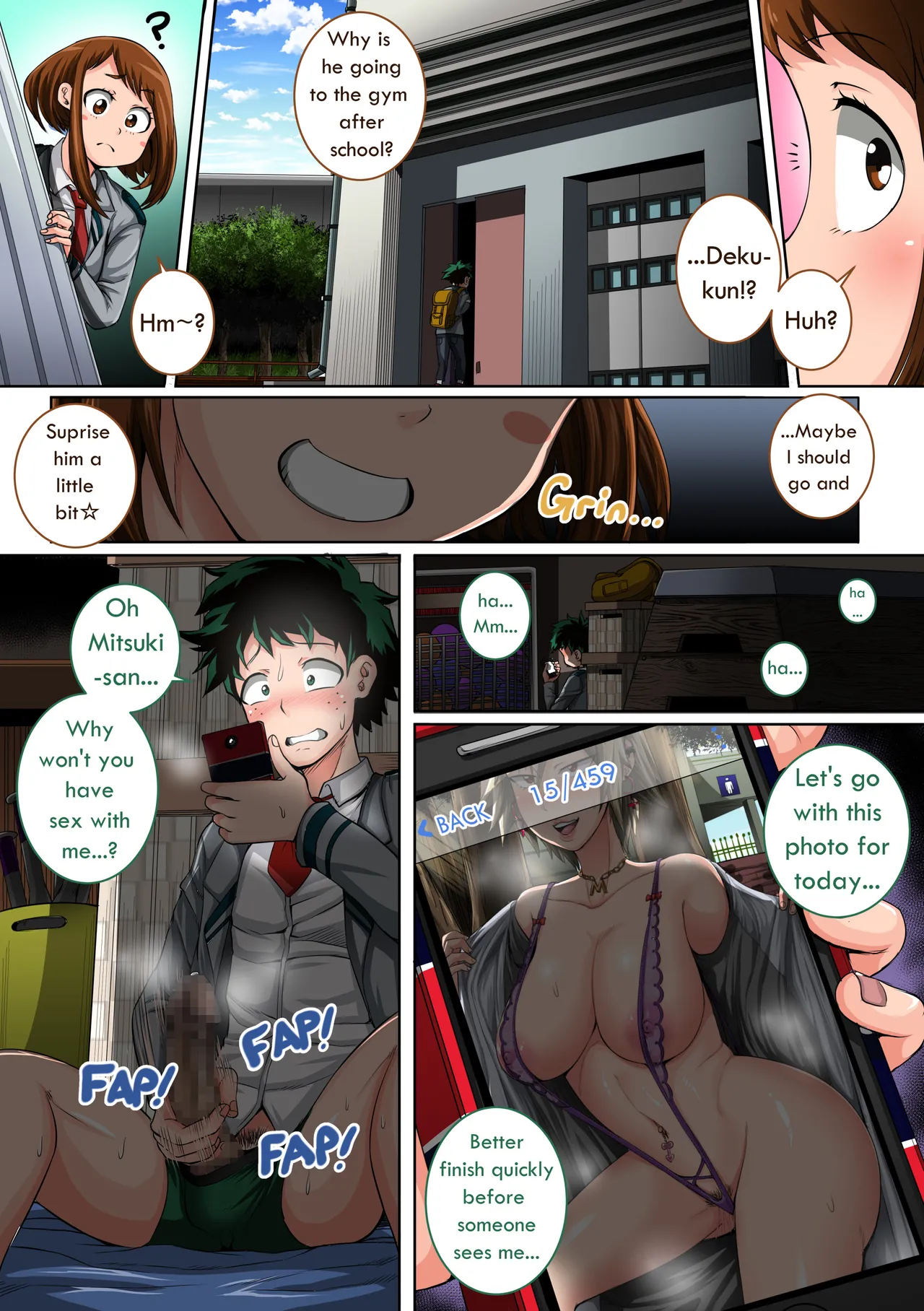 Boku no Harem Academia: 3-wa Ochako Hen "Arata na SEX Friend" Chapter 1 - page 3