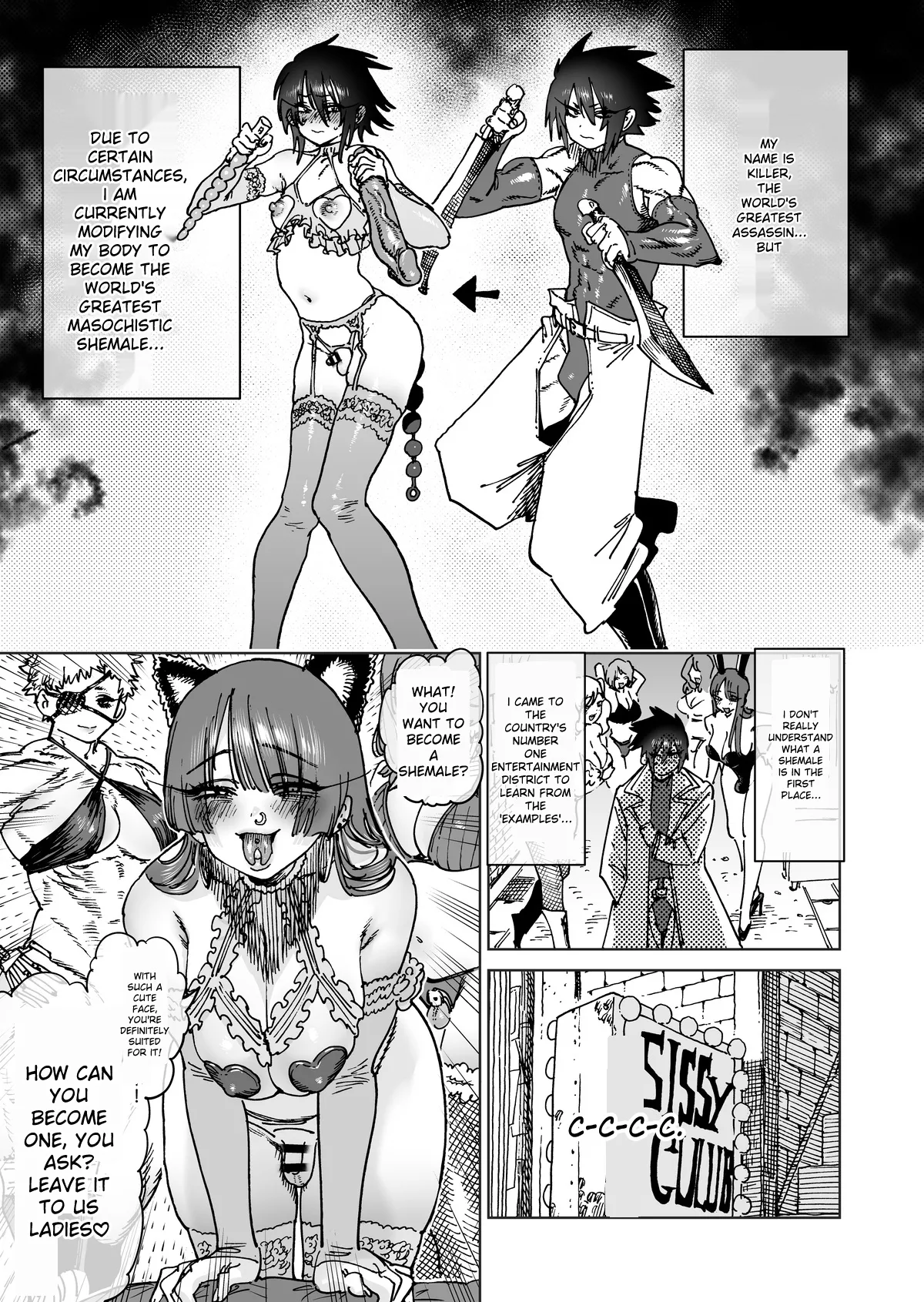 "The Strongest Assassin's self-feminization into a fallen shemale" 1-11 Chapter 1 - page 7