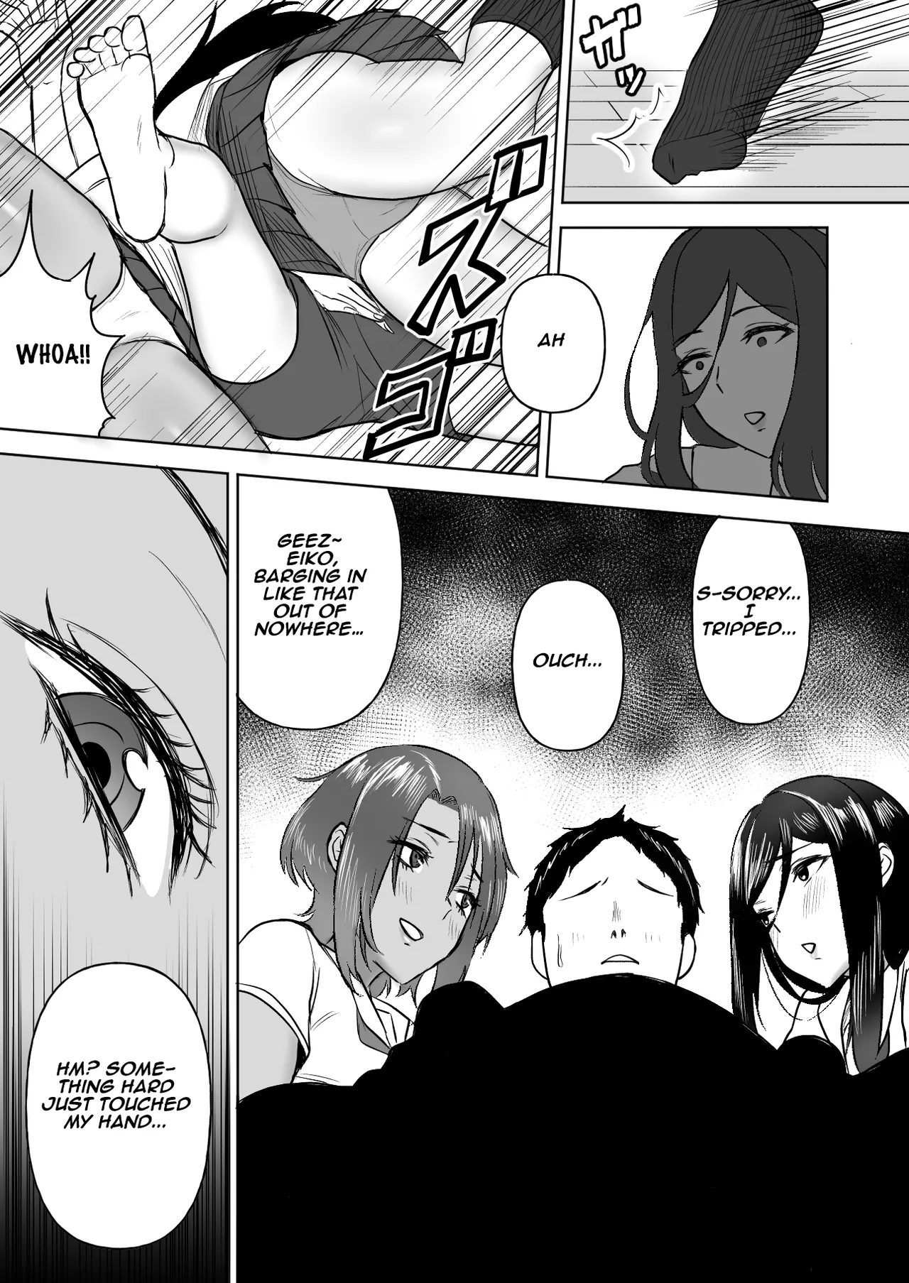 Dekai Osananajimi-tachi ni Hasamarete Ase Daku Harem Ecchi Chapter 1 - page 8
