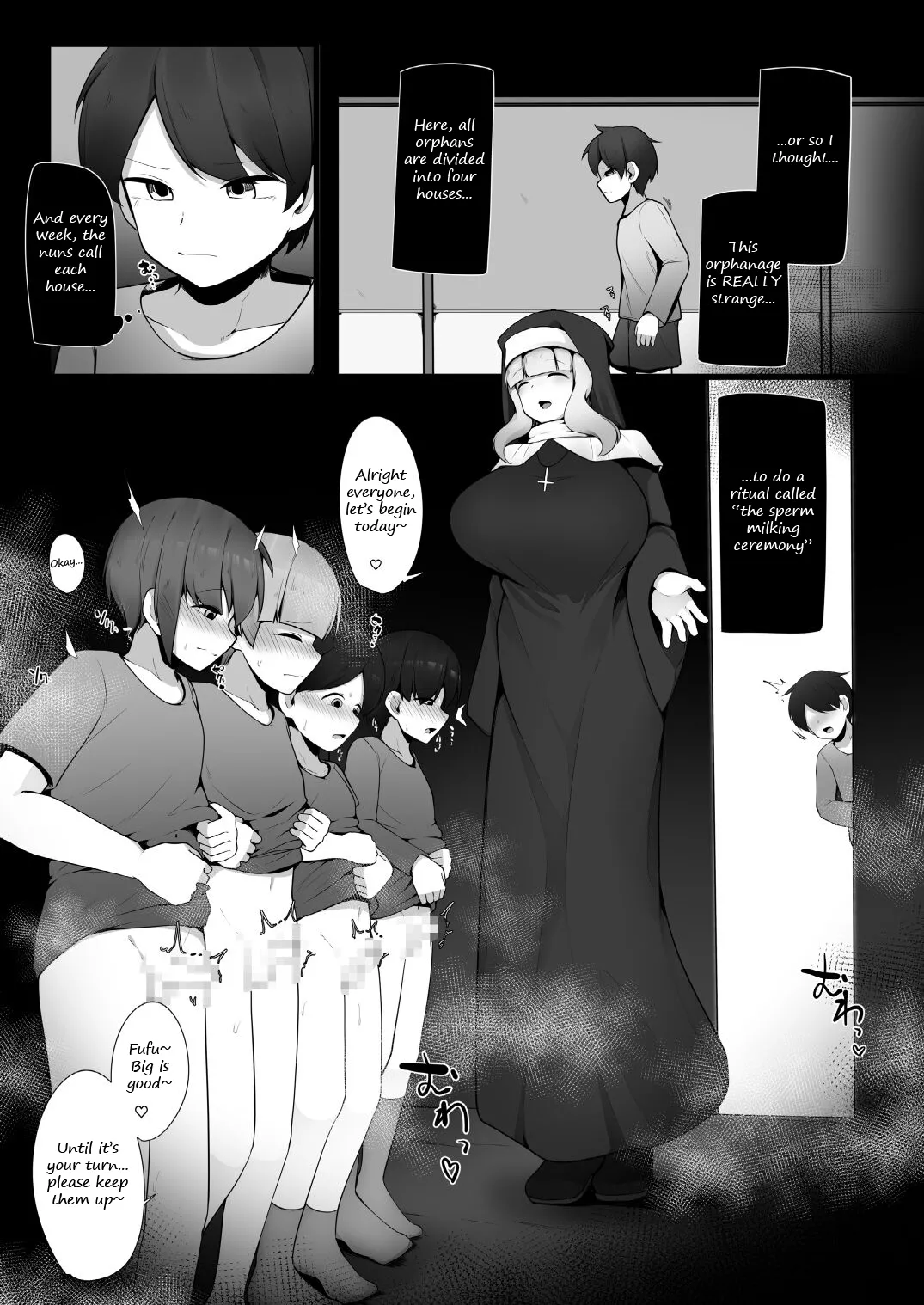 A story about a kind nun Onee-san who turns out to be a succubus, and being forced into a contract with her after discovering her secret Chapter 1 - page 3