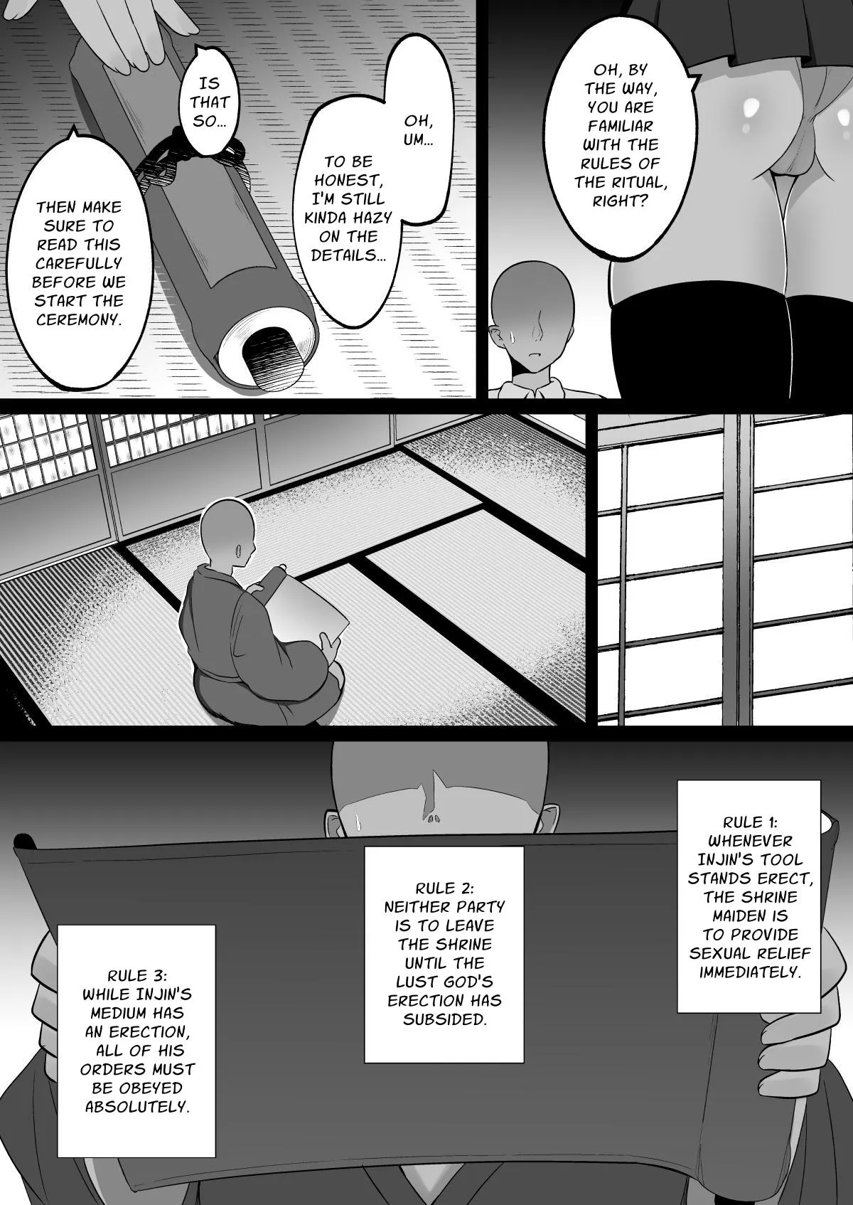 Shrine Maidens of Injin: Mating Ritual With 2 Busty Miko Sisters, Locked in the Lust God's Shrine! Chapter 1 - page 5